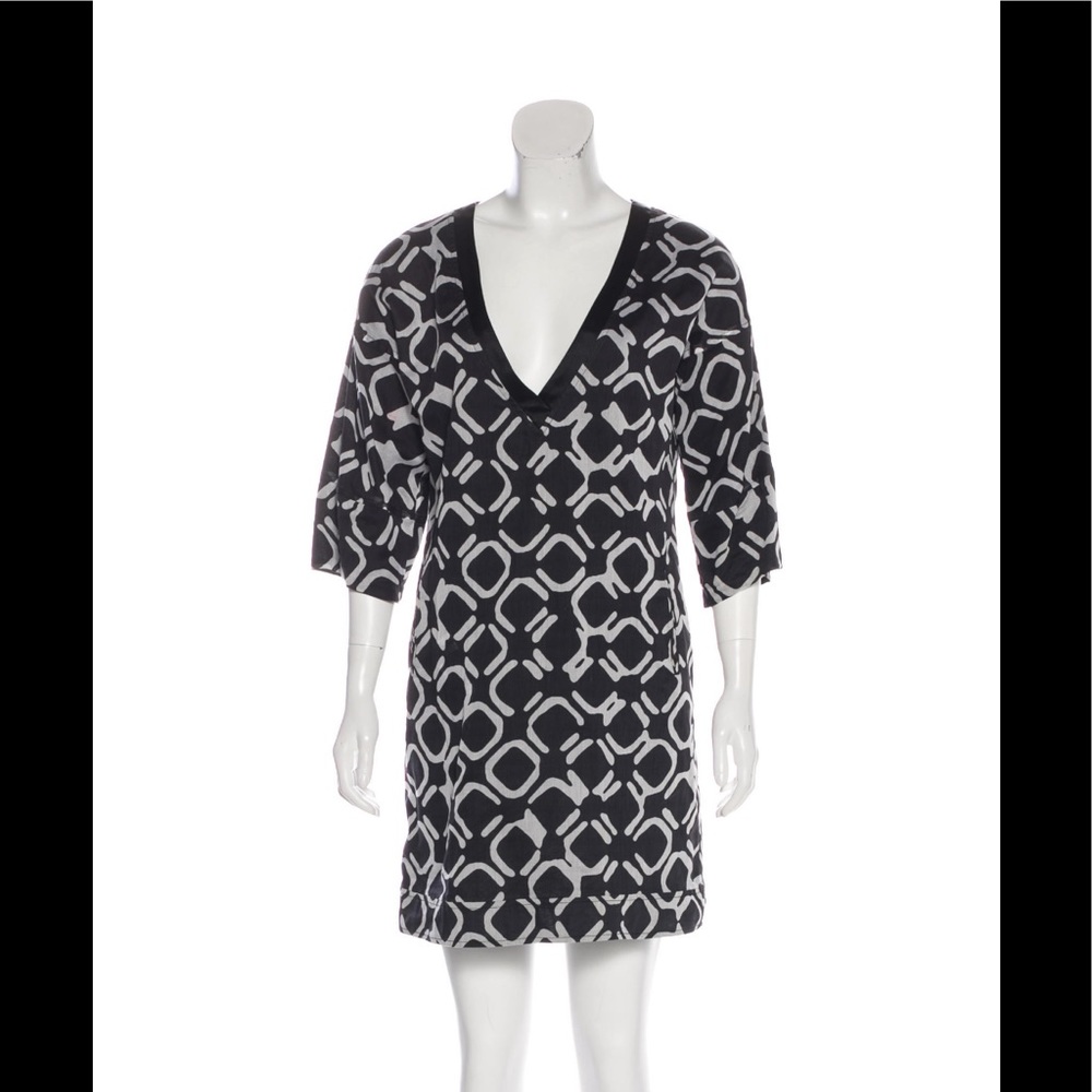 Geometric Print Mini Dress M/6